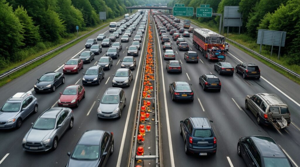 Ситуация на дорогах: пробки, ремонты, аварийность и альтернативные маршруты - иллюстрация