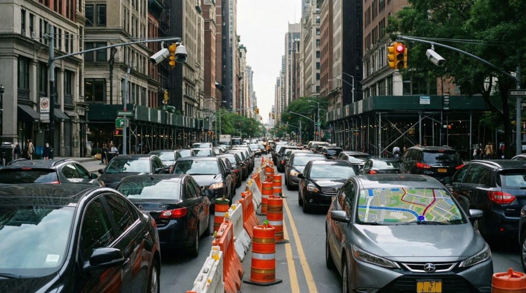 Ситуация на дорогах сегодня: пробки, ремонты, перекрытия и альтернативные маршруты - иллюстрация