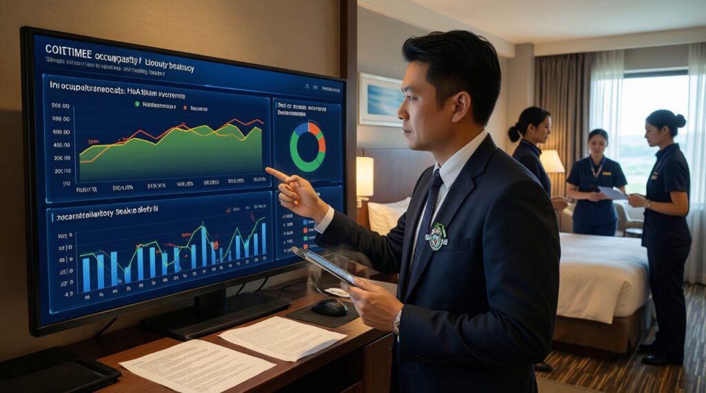 Туристический сезон: загрузка отелей, пляжи, экскурсии и ожидания бизнеса - иллюстрация