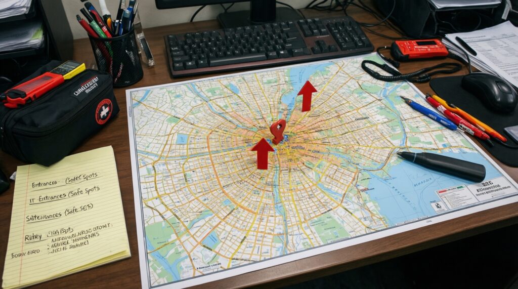 Репортаж с места: как проходит сегодня [мероприятие/событие] в [город/район] - иллюстрация