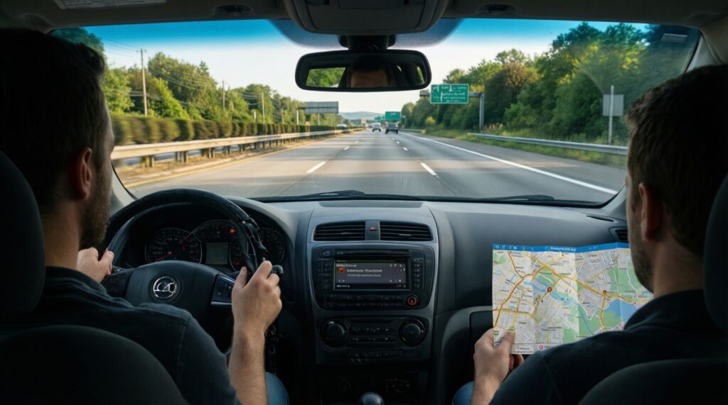 Ситуация на дорогах: пробки, ремонты, перекрытия, альтернативные маршруты - иллюстрация